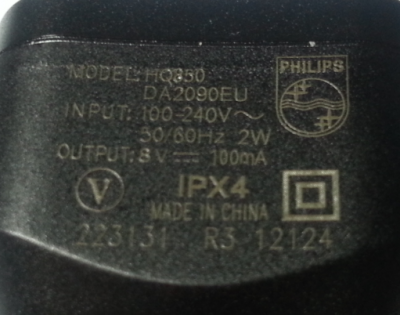 CHARGER NOU: OUTPUT 8V ---100mA ???