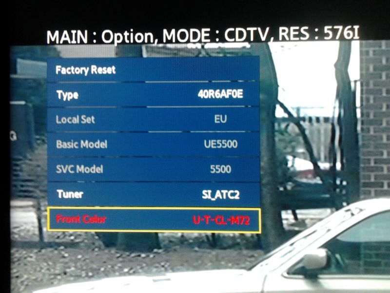Samsung Smart TV ES5500 Service Menu Options